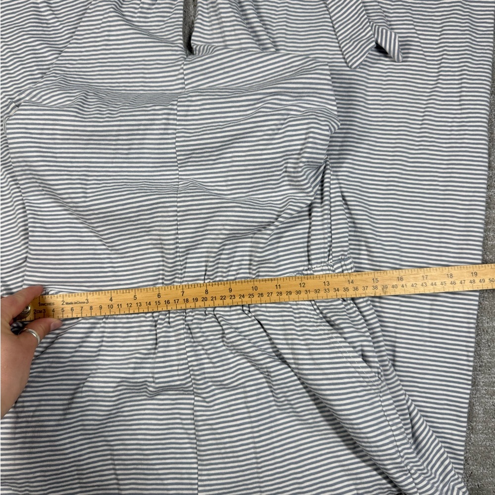 Pact Organic Cotton Striped Halter Top Wide Leg Jumpsuit Womens Medium - Picture 2 of 7